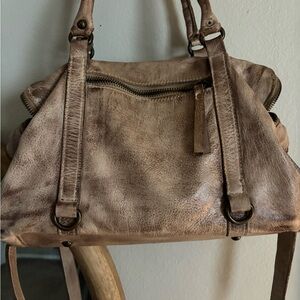Anthropologie Tano distressed leather slouchy satchel crossbody bag